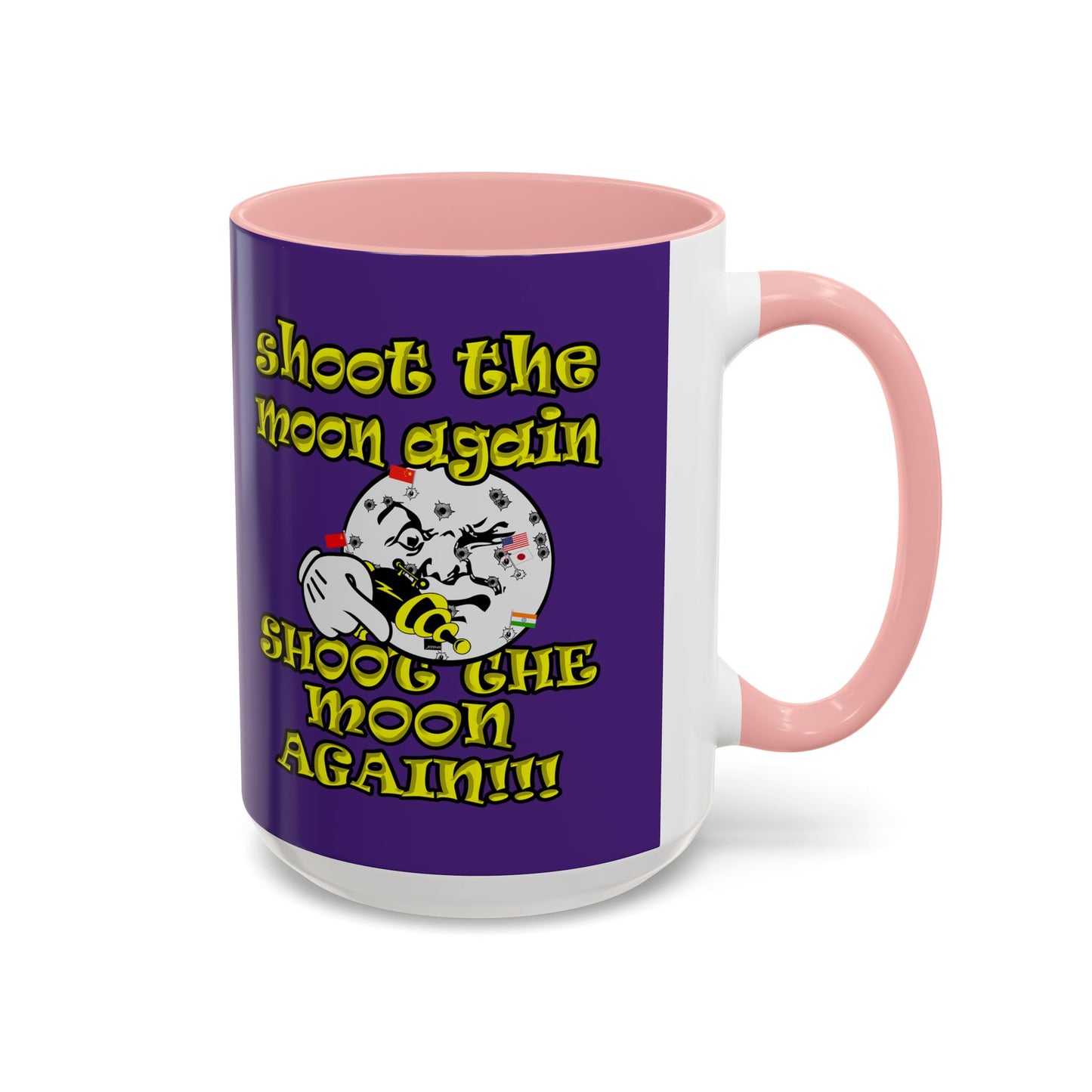 shoot the moon again - Accent Mug (purple)