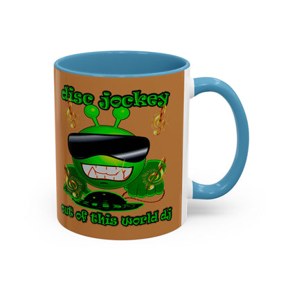 disc jockey - Accent Mug (light brown)