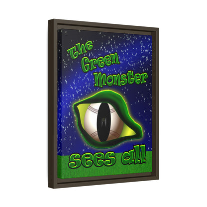green monster - framed canvas art ('snoops' background)