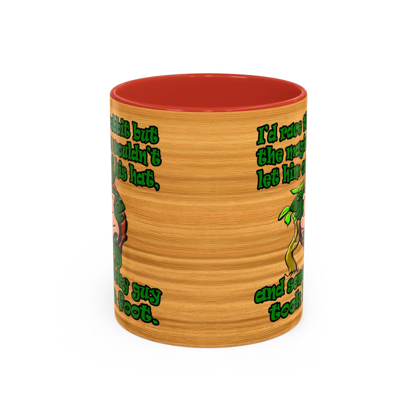 turtle race - Accent Mug (butterscotch wood finish)