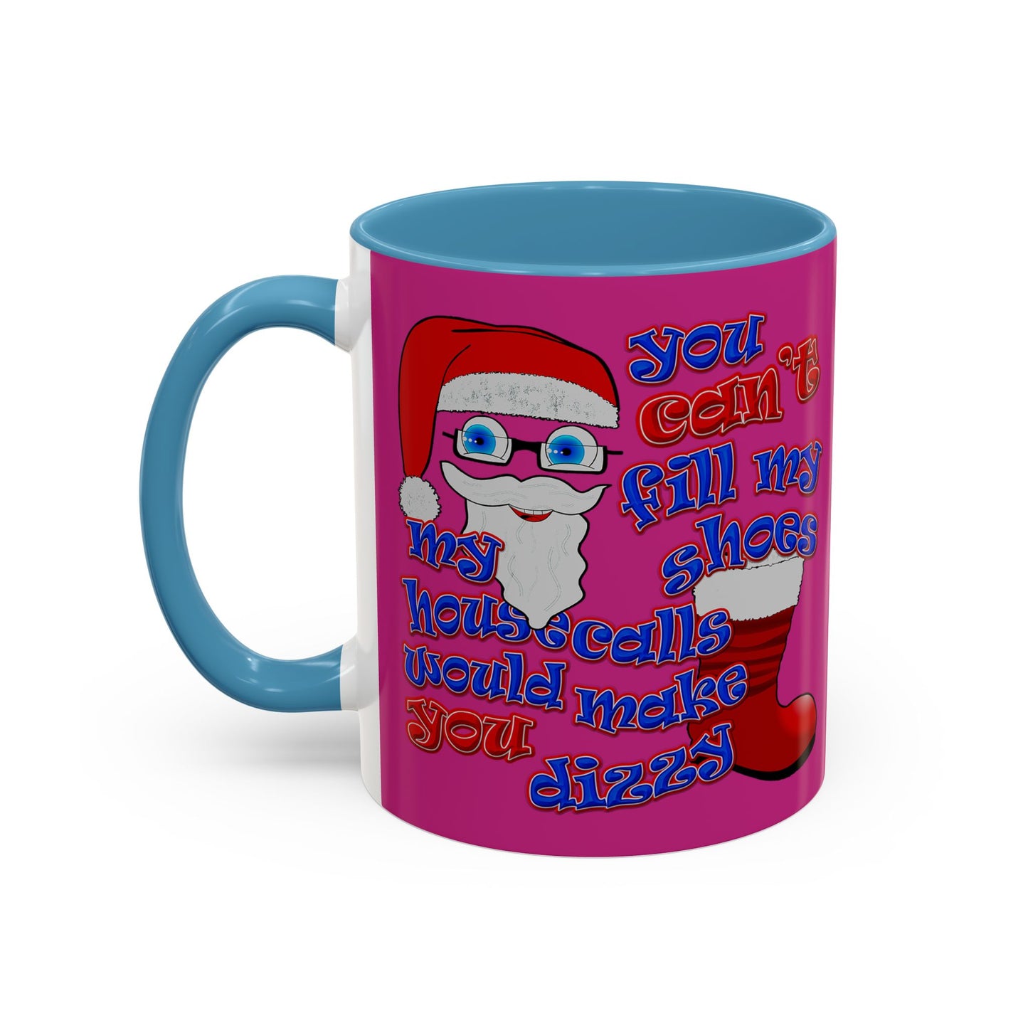santa's shoes - Accent Mug (pink)