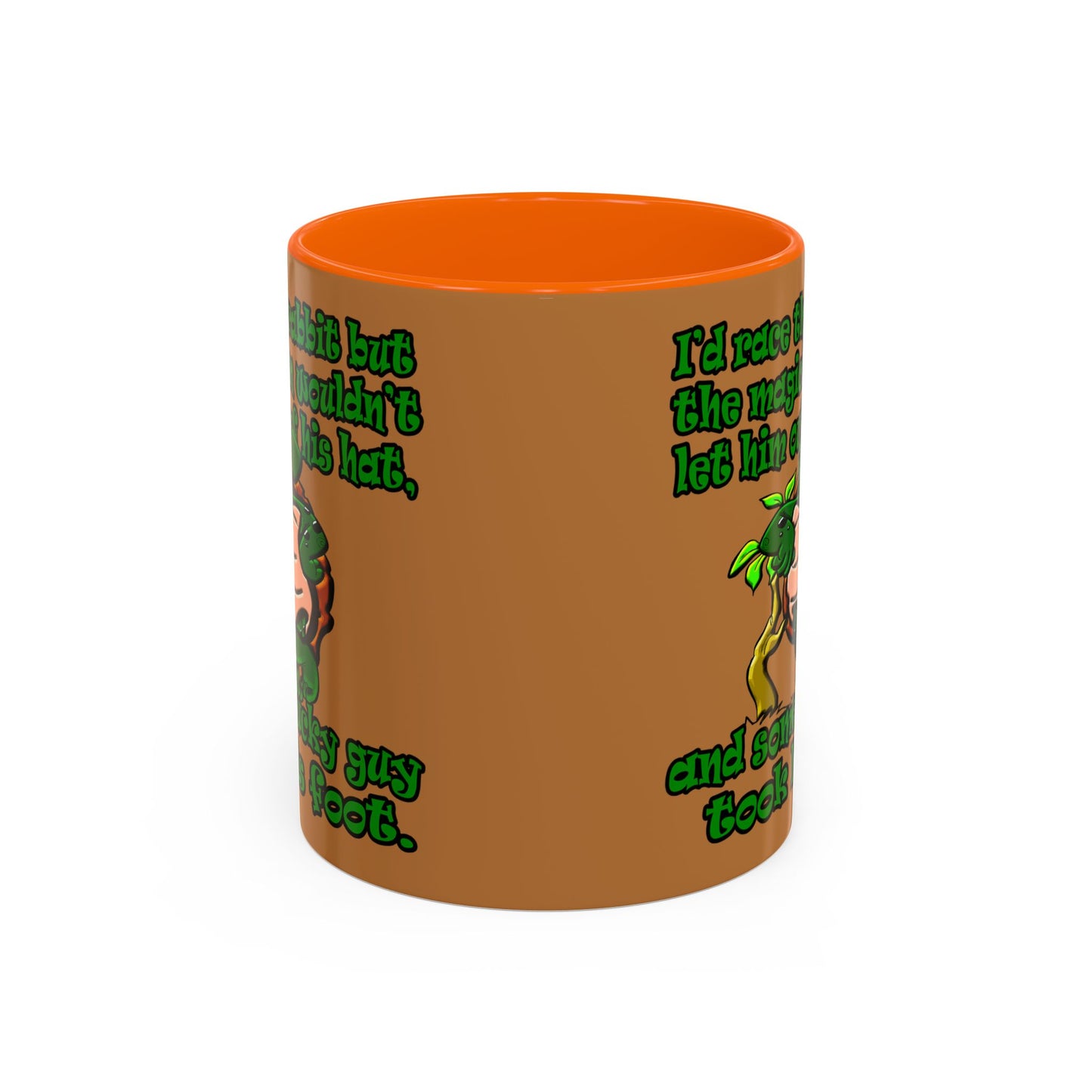 turtle race - Accent Mug (light brown)