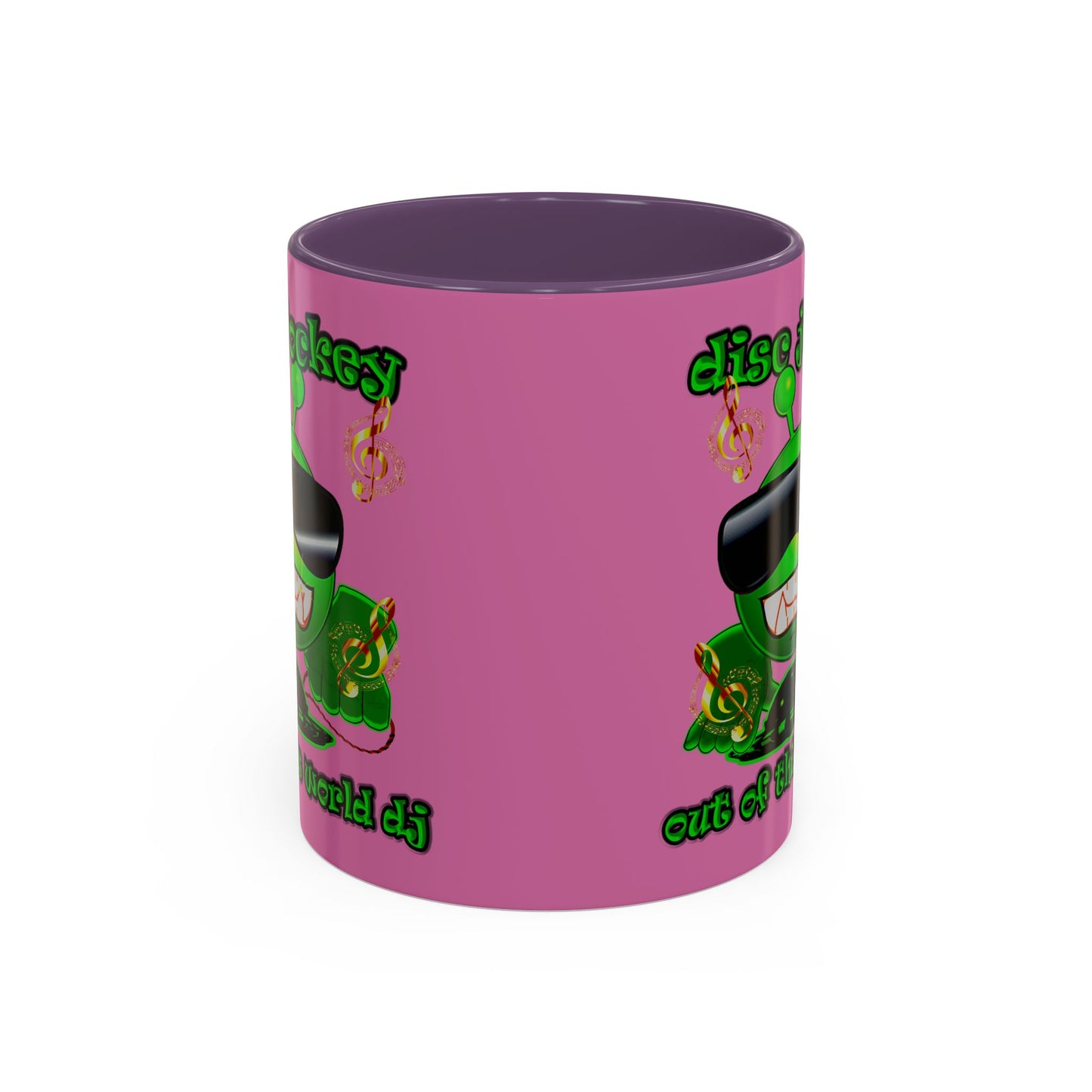 disc jockey - Accent Mug (light pink)