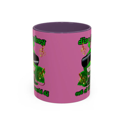 disc jockey - Accent Mug (light pink)
