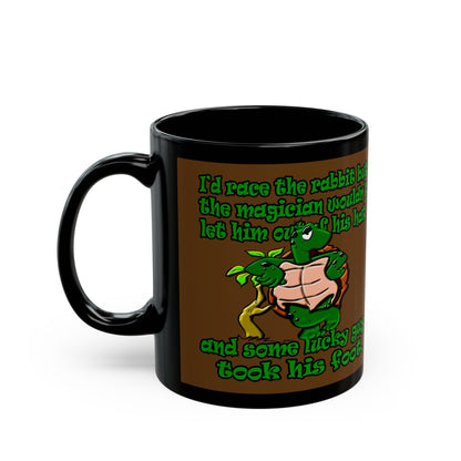 turtle race - Black Mug (brown)