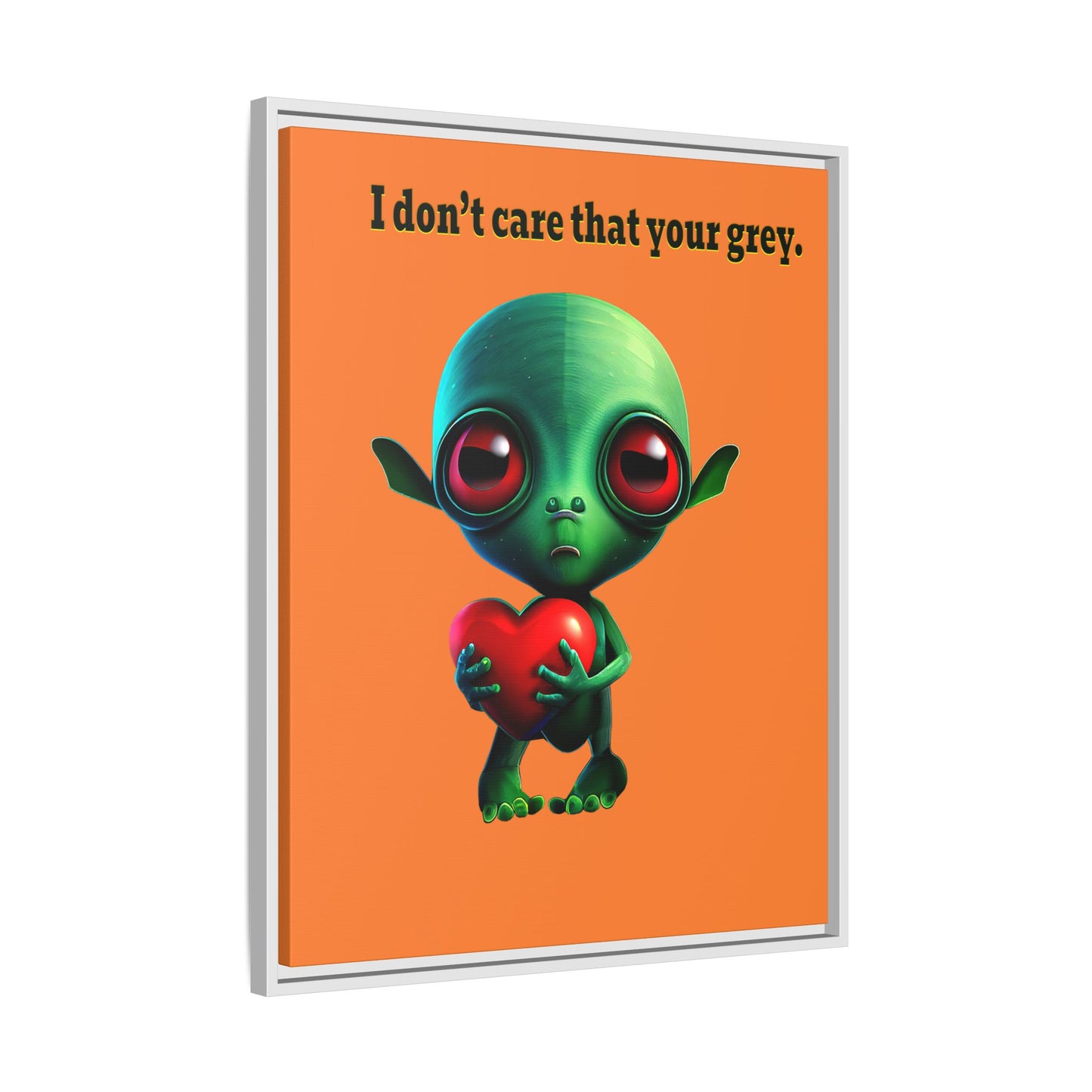 I don't care that your grey - framed canvas art (crusta)
