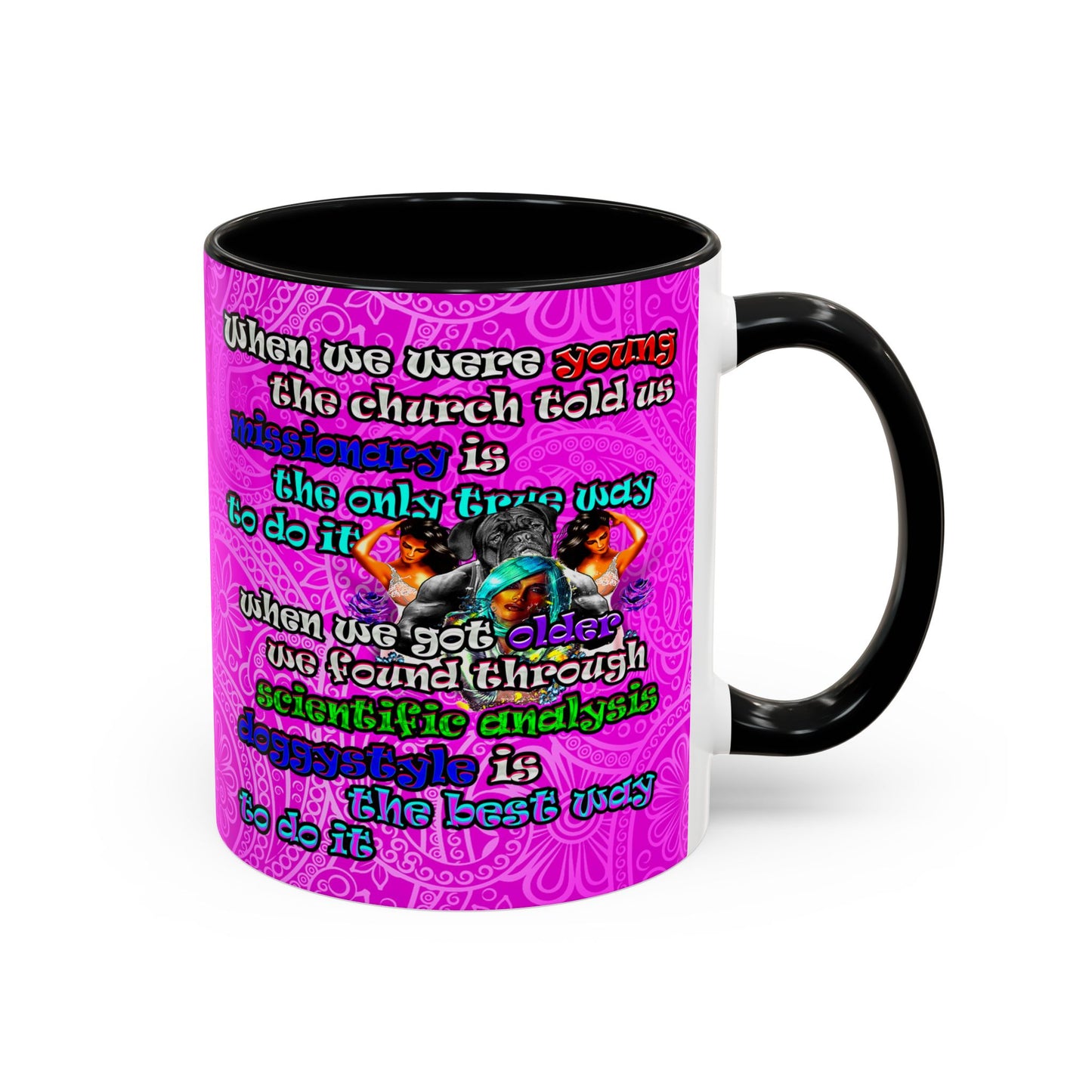 doggystyle - Accent Mug (pink swirl)