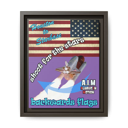 shoot for the stars - framed canvas art (light purple)