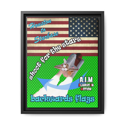 shoot for the stars - framed canvas art (logo green)