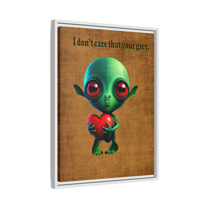 I don't care that your grey - framed canvas art (brown papyrus)