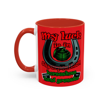 my luck - Accent Mug (red)