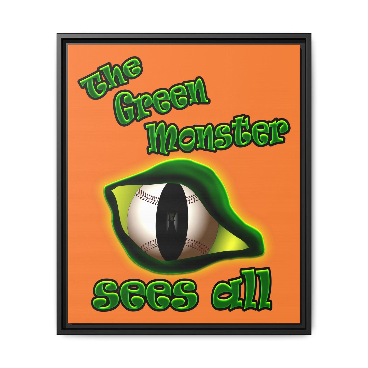 green monster - framed canvas art (crusta)