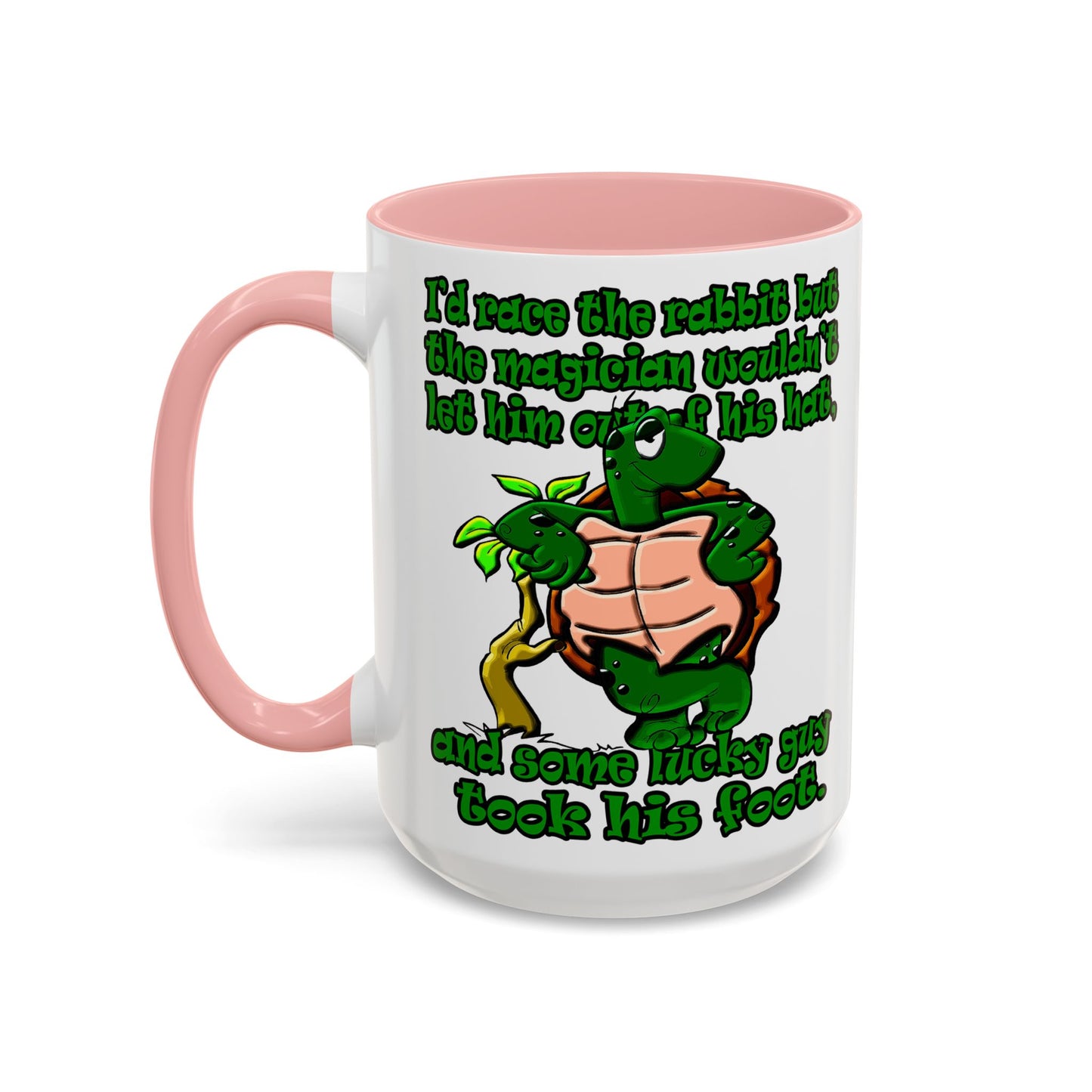 turtle race - Accent Mug (white)