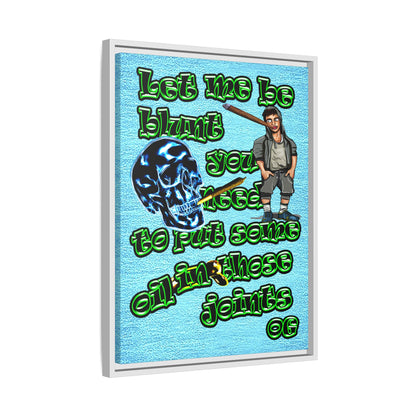 og - framed canvas art (faded blue)
