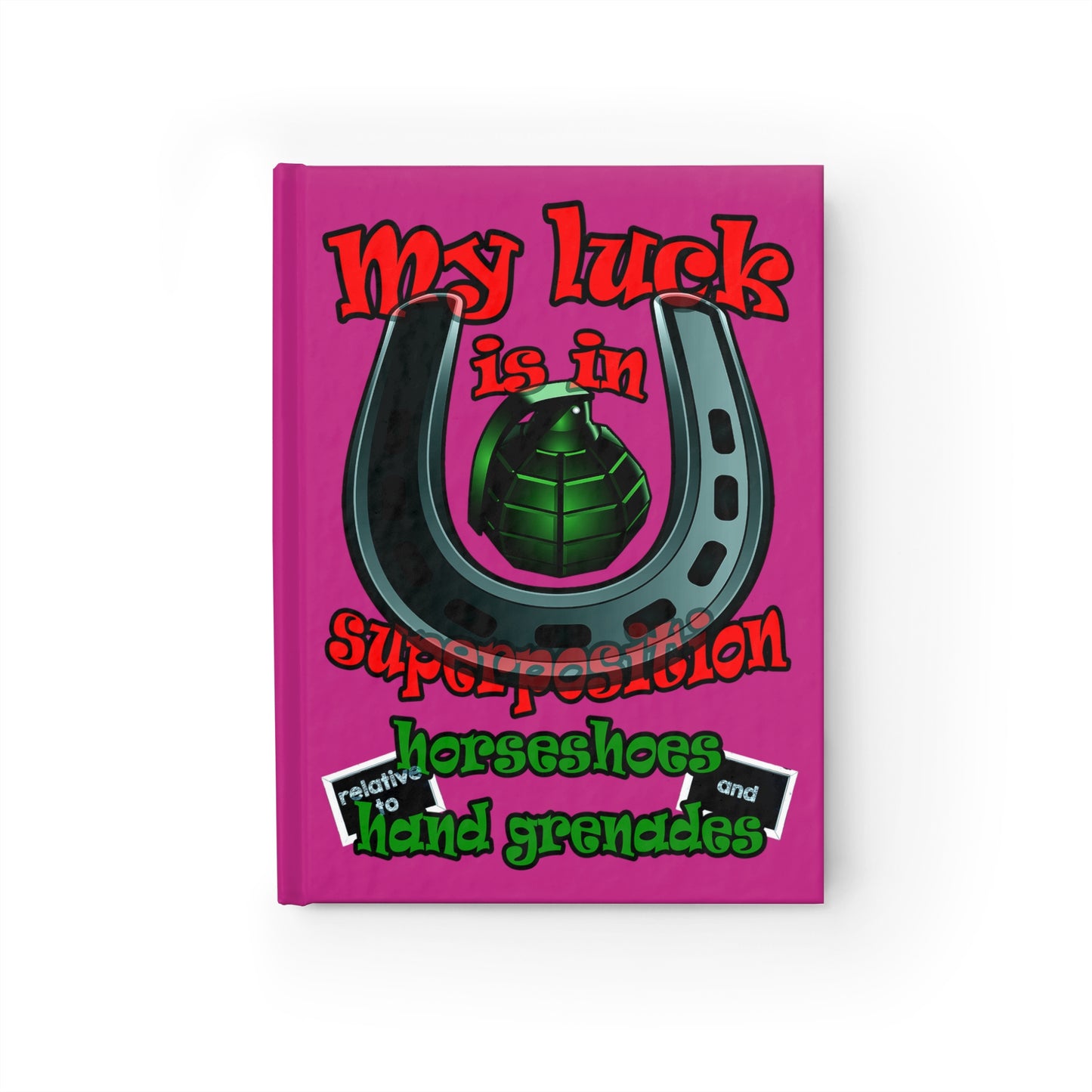 my luck - journal-blank (pink)