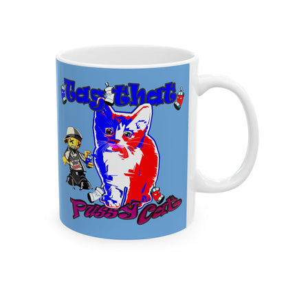 tag that - White Mug (light blue)
