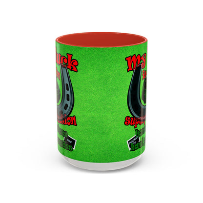 my luck - Accent Mug (green turf)