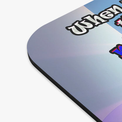 doggystyle - Mouse Pad (Rectangle) (grey-pink wave)