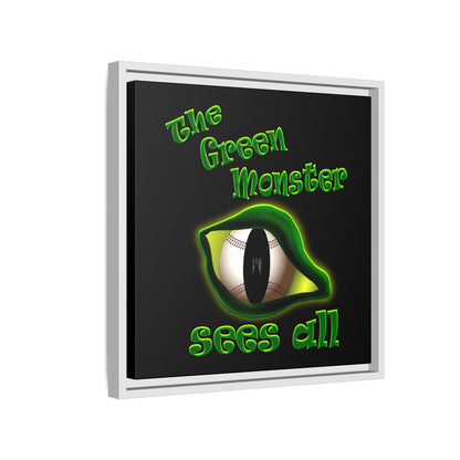 green monster - framed canvas art (black)