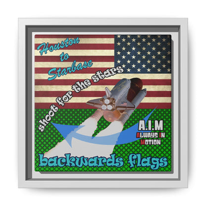 shoot for the stars - framed canvas art (logo green)