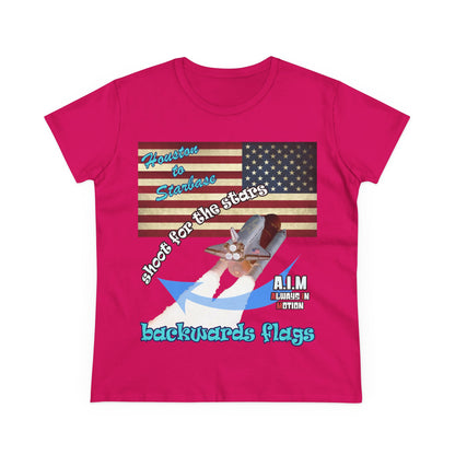 shoot for the stars - Women's Midweight Cotton Tee