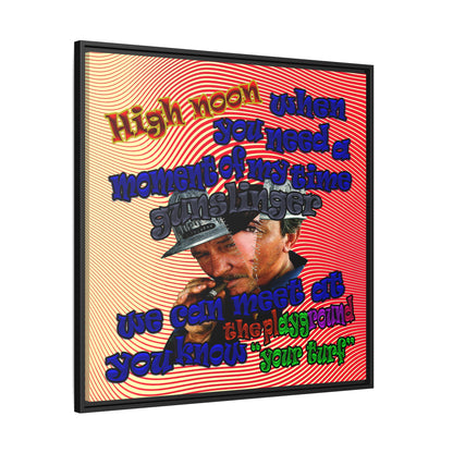 high noon - framed canvas art (yellow-orange wave)