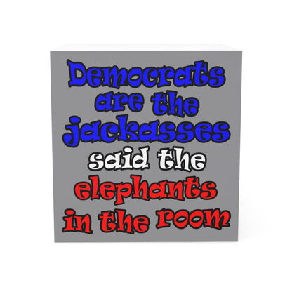 donkeys and elephants - note cube (grey)