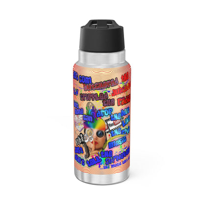 drop the beat - Gator Tumbler, 32oz  (yellow-orange wave)