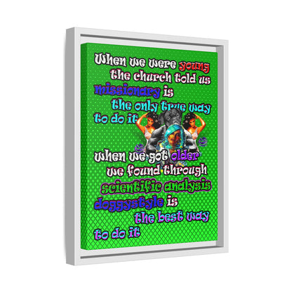 doggystyle - framed canvas art (logo green)
