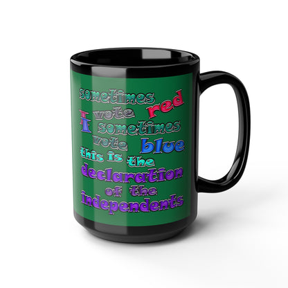 declaration of the independents - Black Mug (dark green)