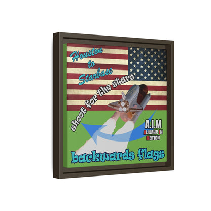 shoot for the stars - framed canvas art (green)
