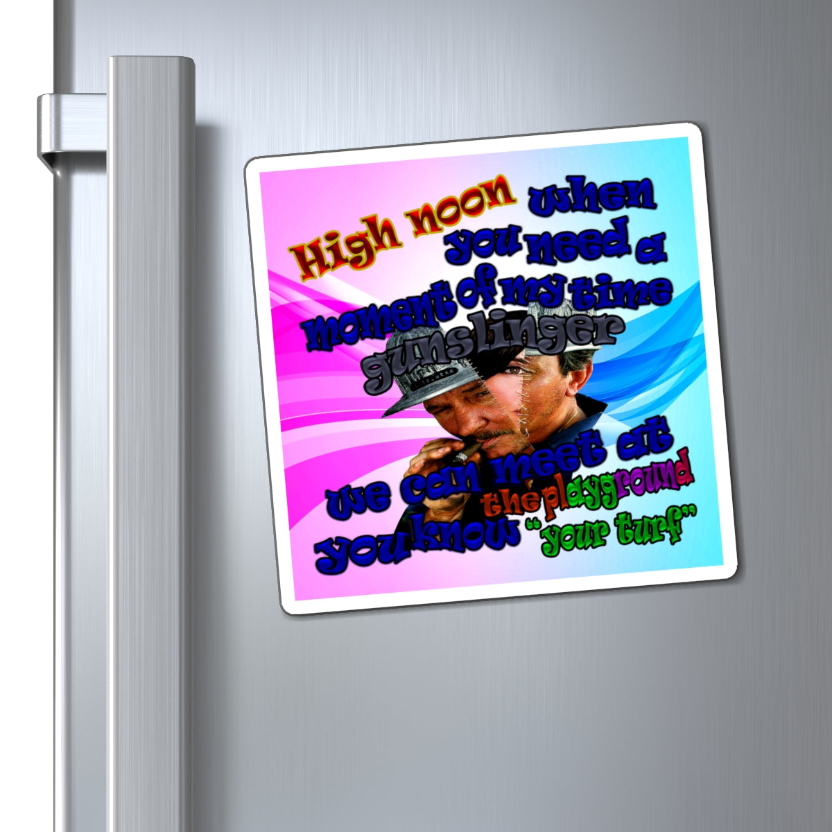 high noon - Magnets - (light blue-pink wave)