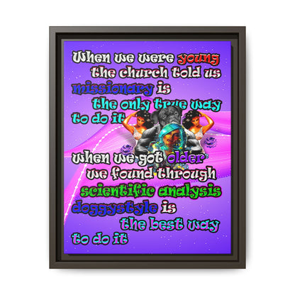 doggystyle - framed canvas art (purple-pink wave)