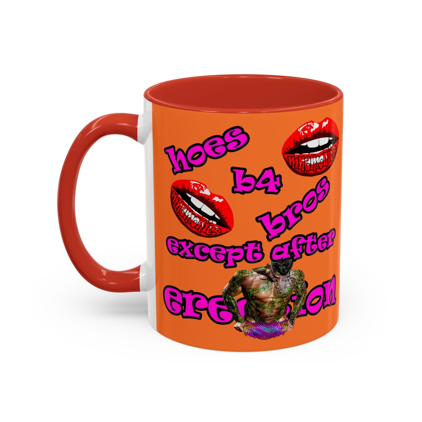 hoes b4 bros - Accent Mug (crusta)