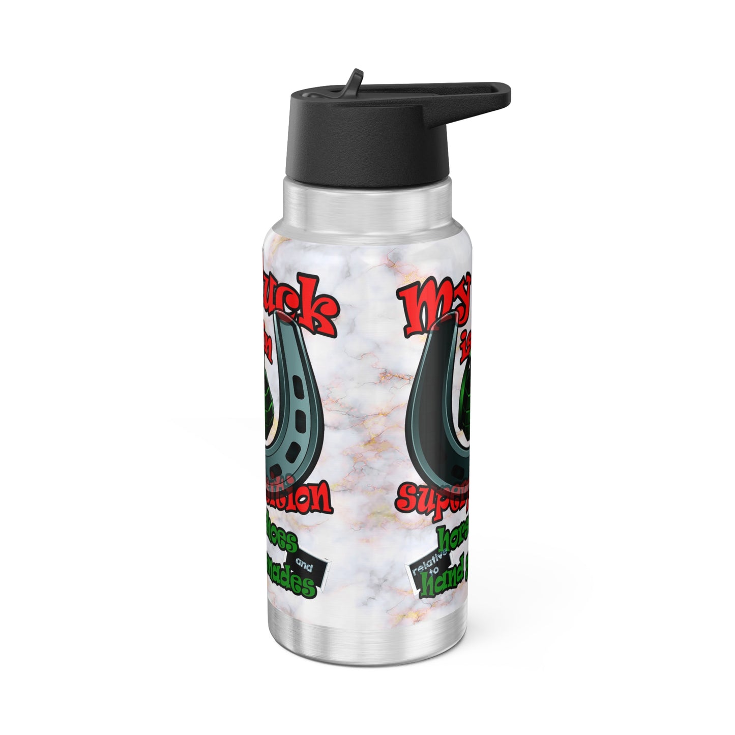 my luck - Gator Tumbler, 32oz  (white marble)