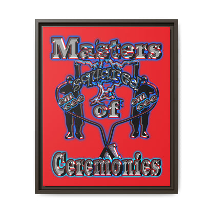 em cee squared - framed canvas art (red)