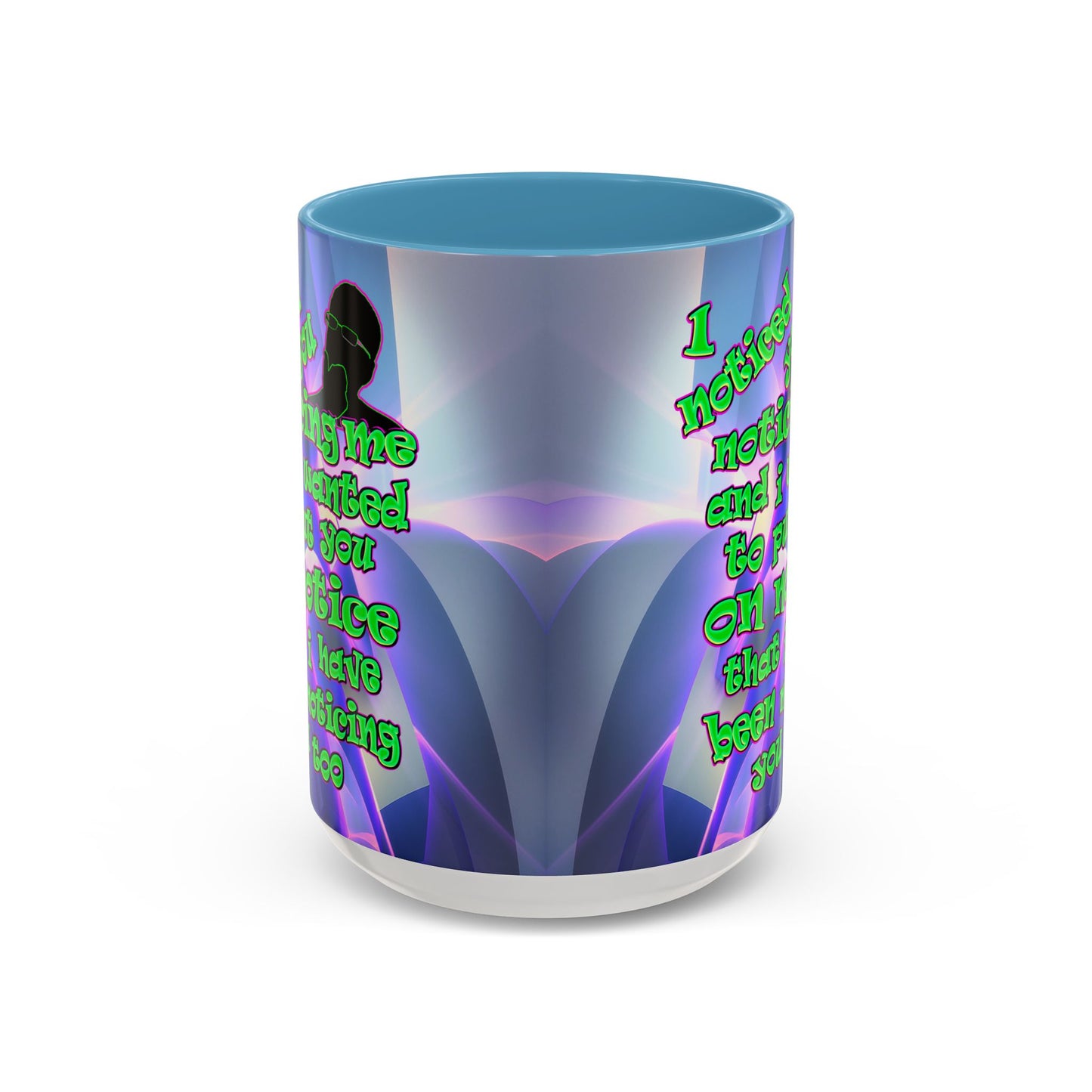 noticed you noticing - Accent Mug (grey-pink wave)