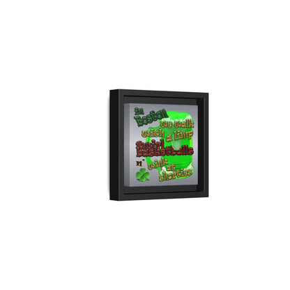 celtics logo - framed canvas art (brushed nickel)
