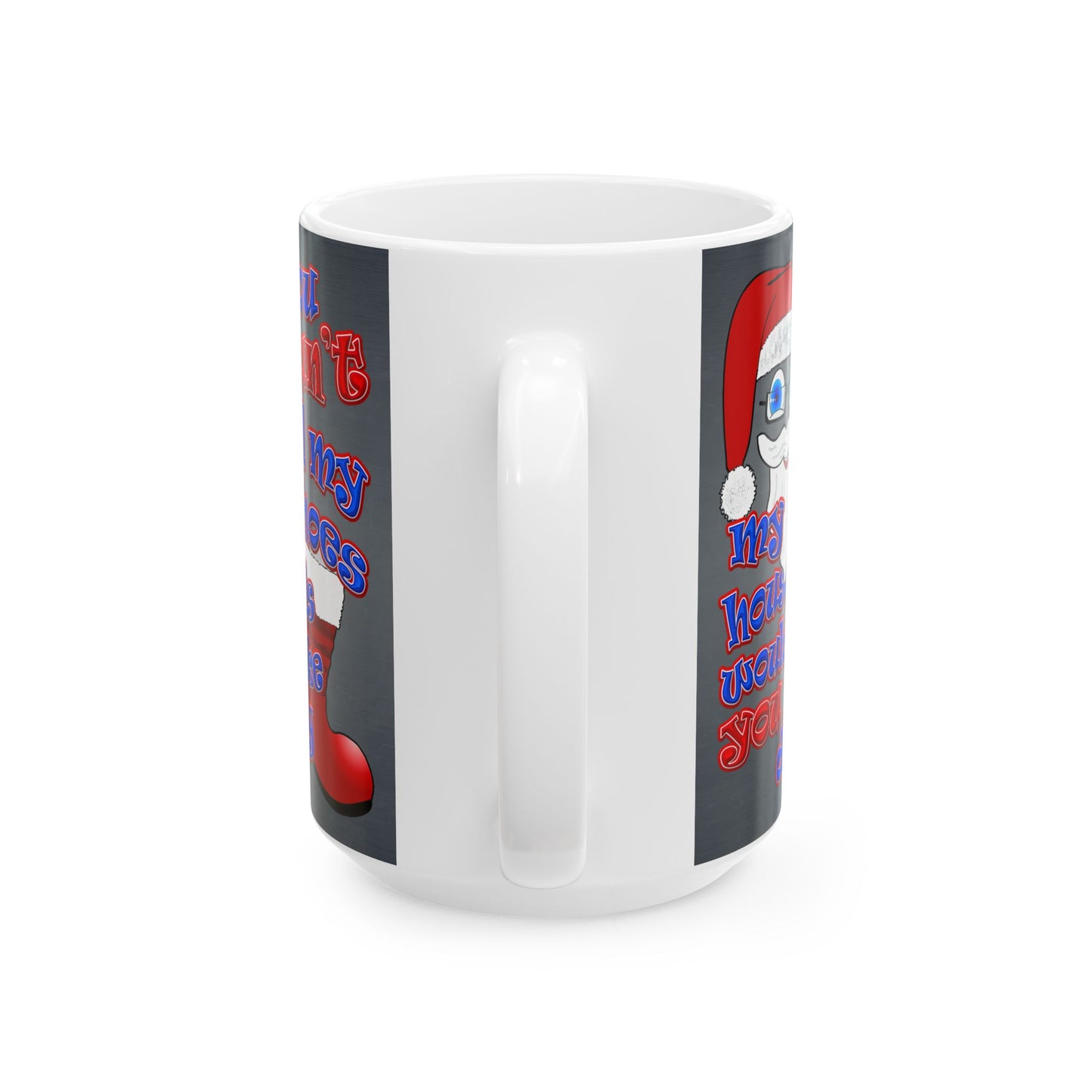 santa's shoes - White Mug (grey-light grey)