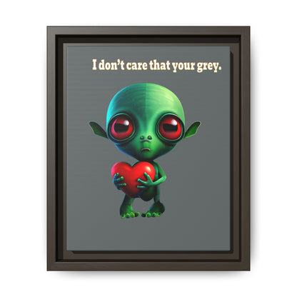 I don't care that your grey - framed canvas art (dark grey)