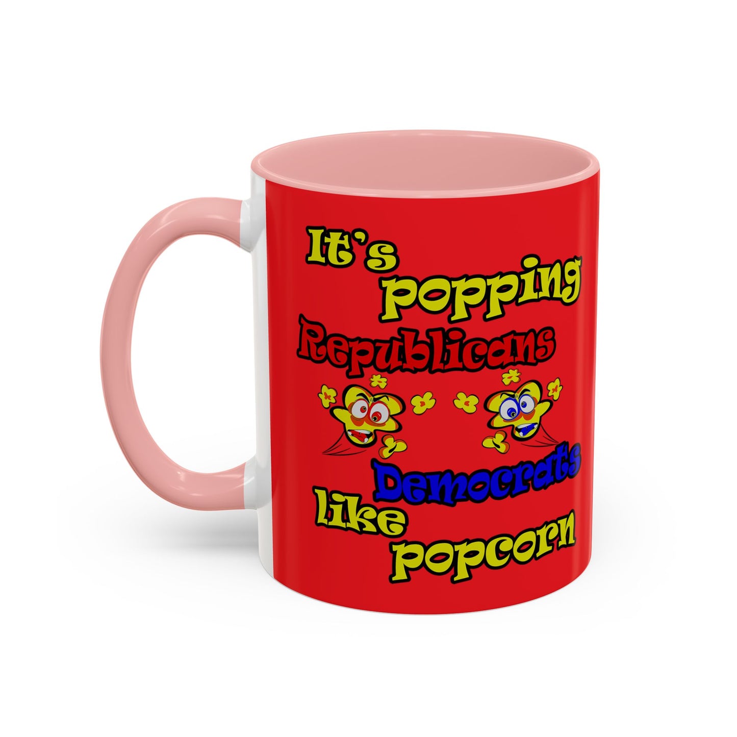 popping like popcorn - Accent Mug (red)