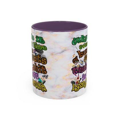 the bum's shit - Accent Mug (white marble)