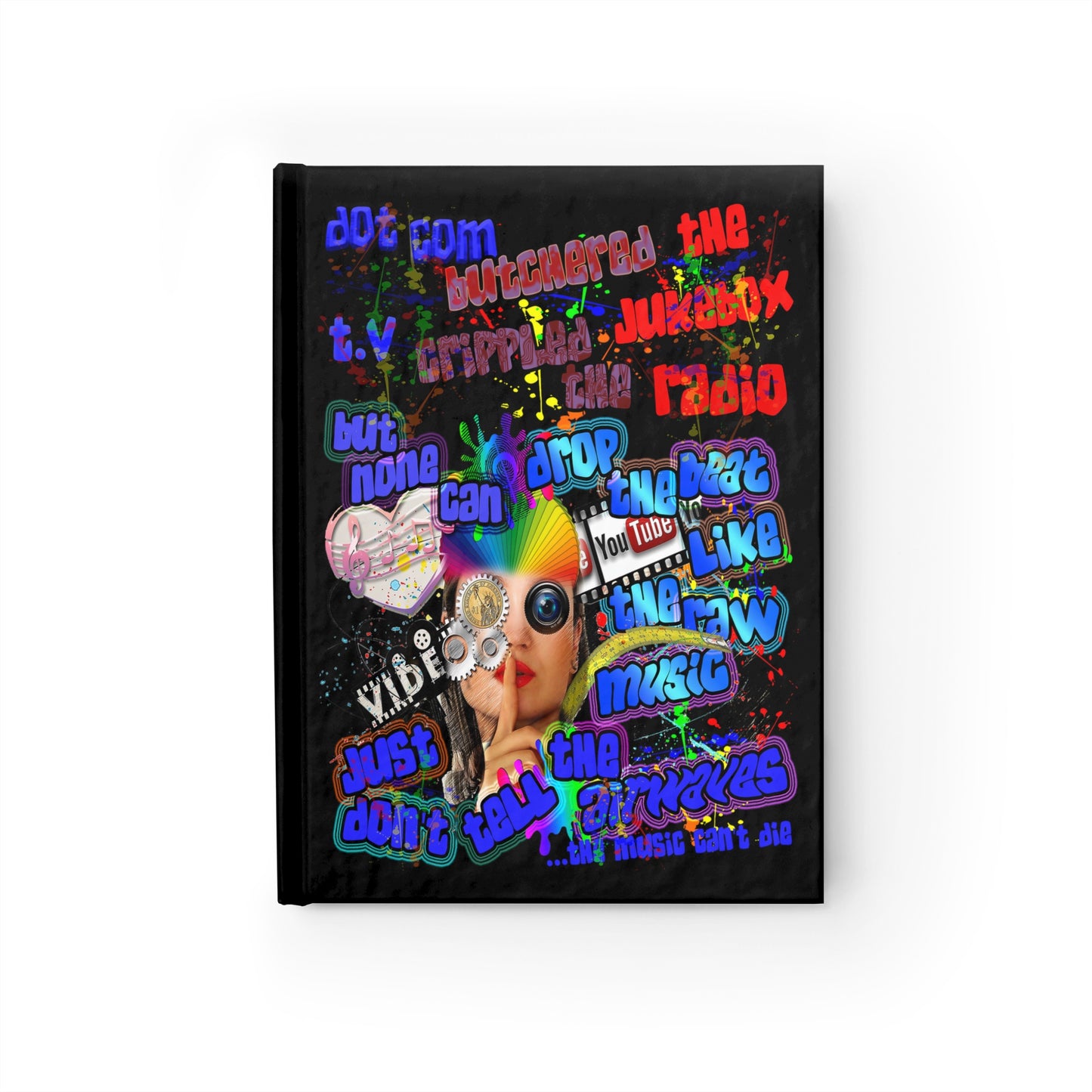 drop the beat - journal-blank (black)