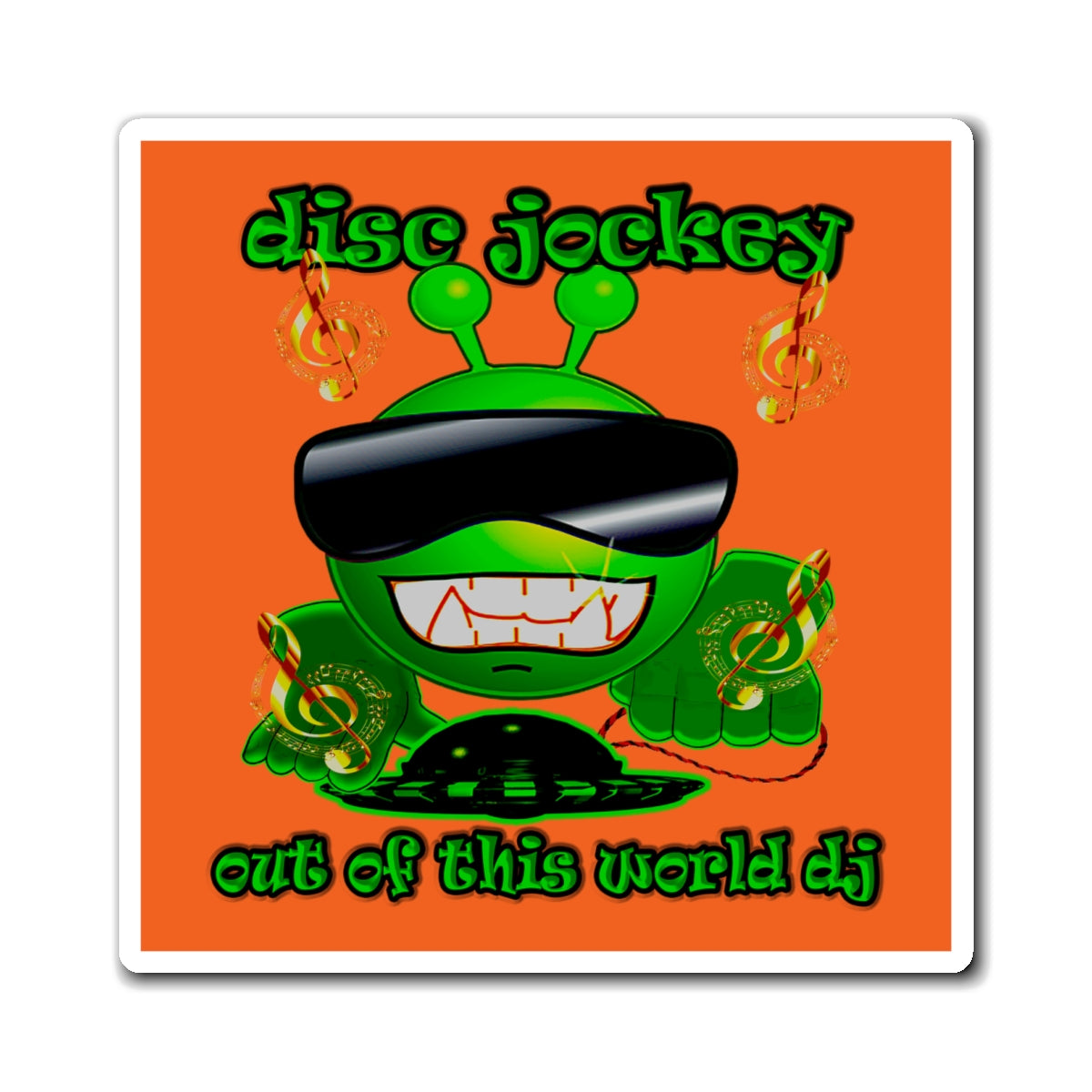 disc jockey - Magnets - (orange)