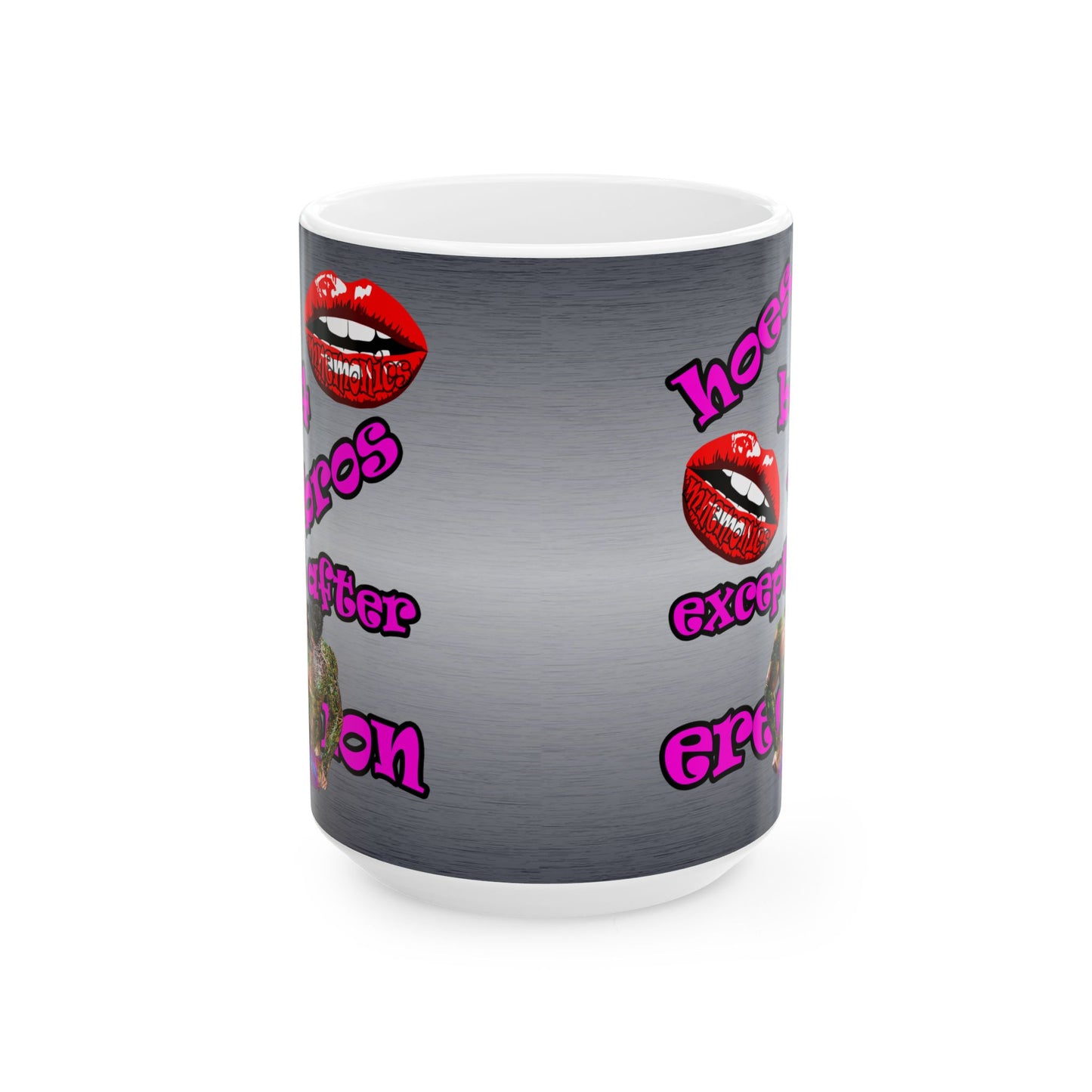 hoes b4 bros - White Mug (brushed nickel)
