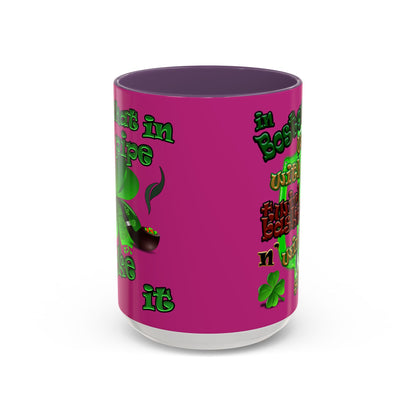 celtics logo - Accent Mug (pink)