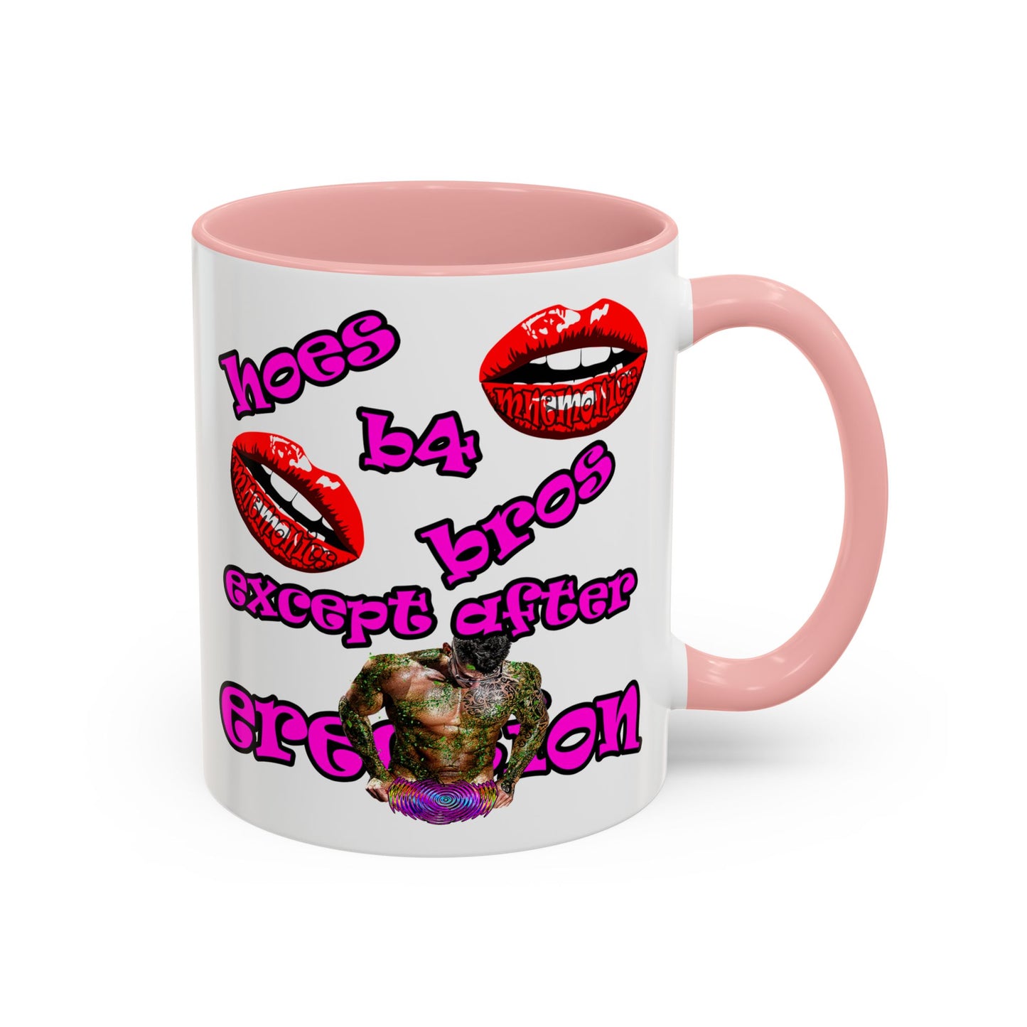 hoes b4 bros - Accent Mug (white)