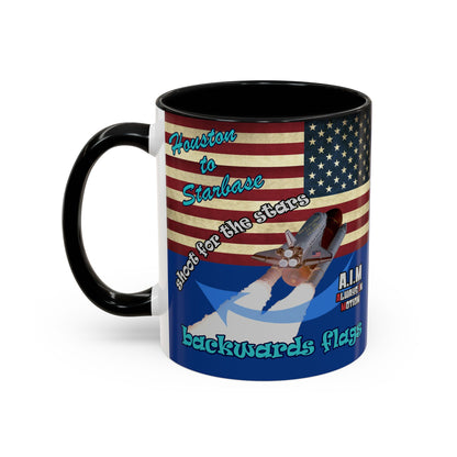 shoot for the stars - Accent Mug (dark blue)