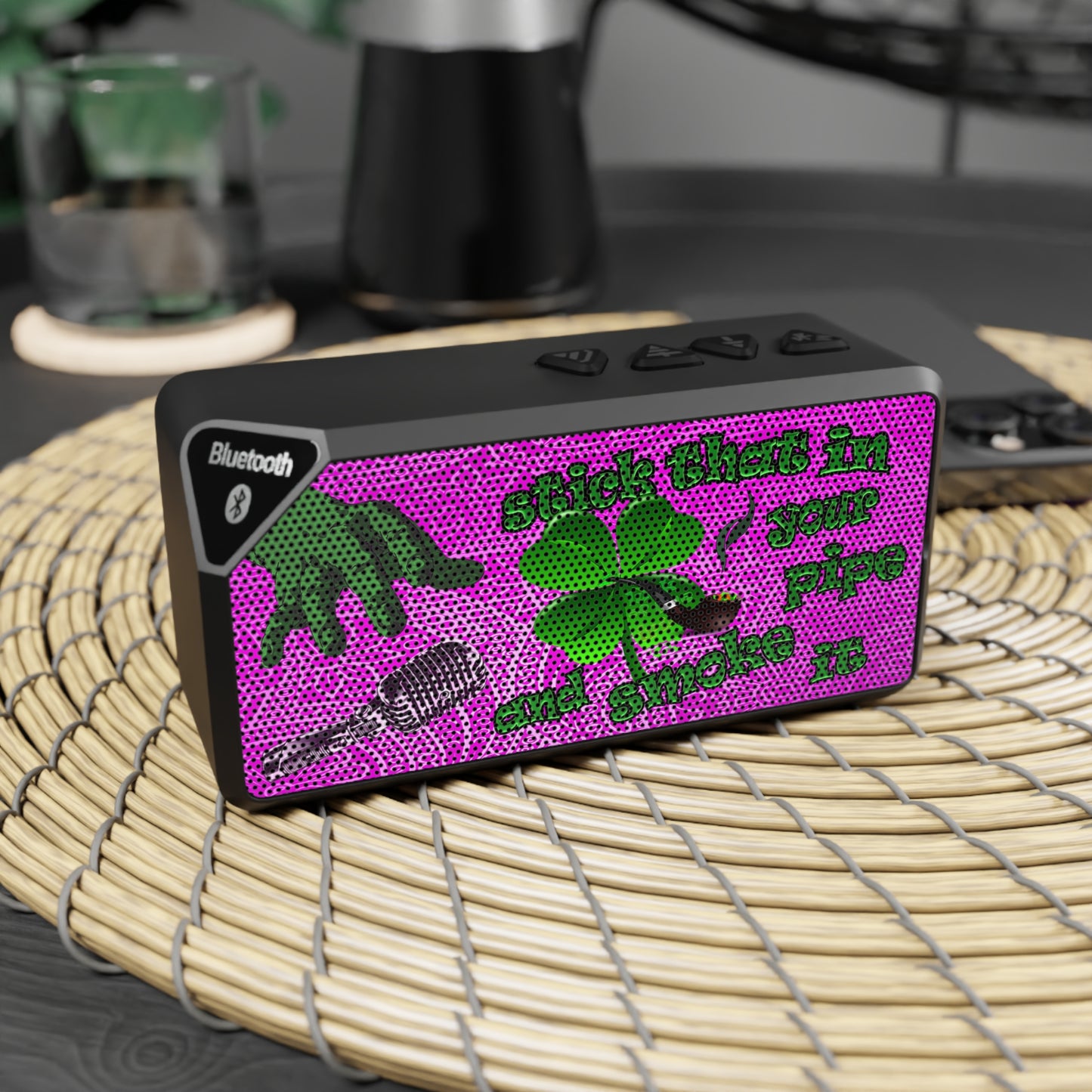 stick that in your pipe and smoke it - Jabba Bluetooth Speaker (pink swirl)