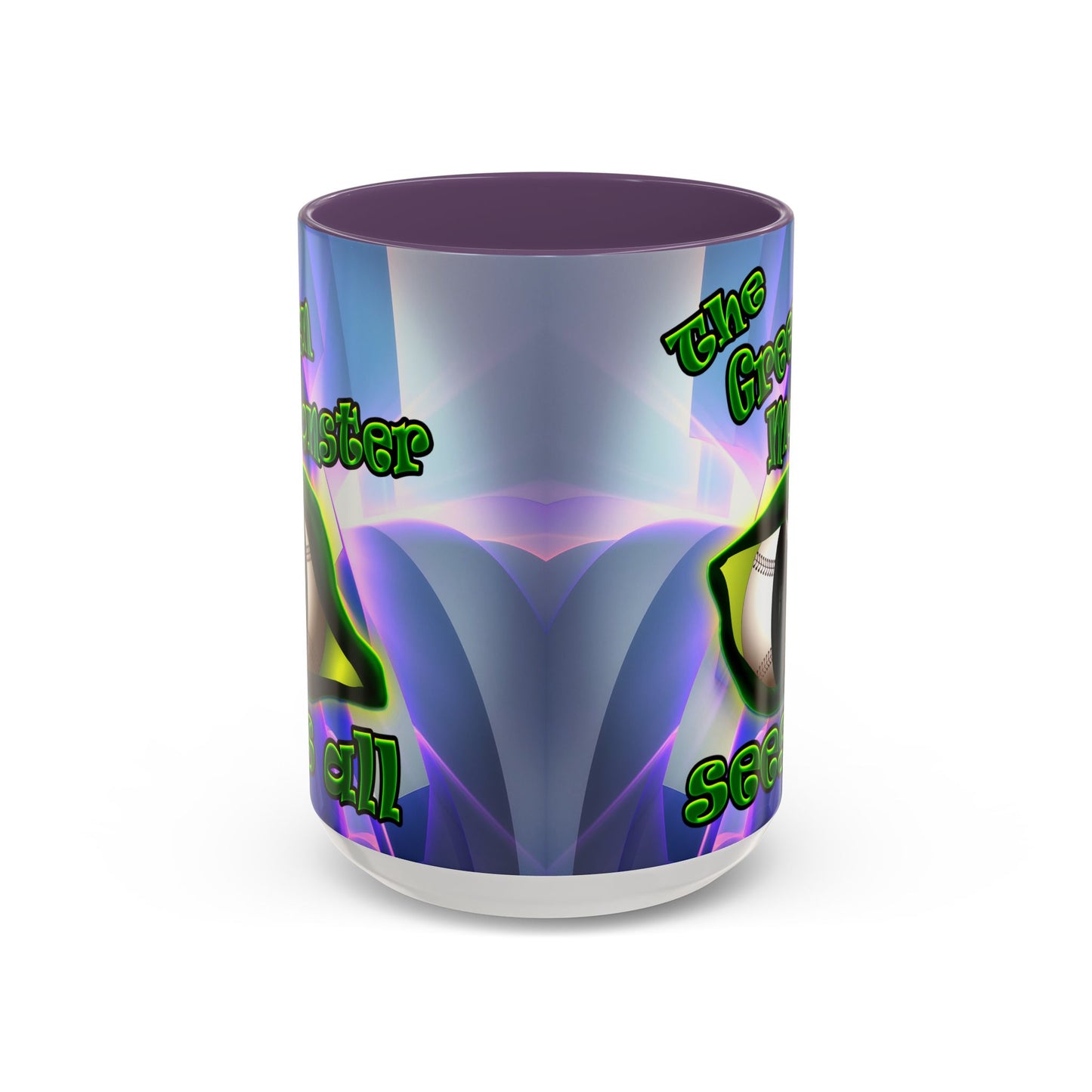 green monster - Accent Mug (grey-pink wave)